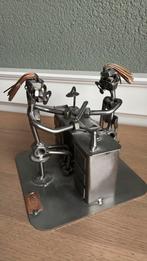 Metalen ijzeren manicure steelman 24 handmade, Verzamelen, Beelden en Beeldjes, Ophalen of Verzenden, Zo goed als nieuw, Dier