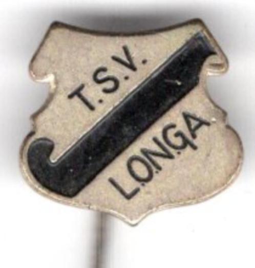 T.S.V. Longa zilverkleurig voetbal club speldje ( Y_145 ), Verzamelen, Speldjes, Pins en Buttons, Zo goed als nieuw, Speldje of Pin
