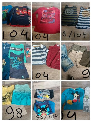 Kledingpakket jongens lente/zomer 98/104 beschikbaar voor biedingen
