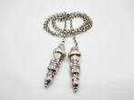 Zilveren jasseronketting met breipendoppen, H. Looren, Gebruikt, Info@zilverwebsite.nl, Verzenden, Zilverwebsite.nl