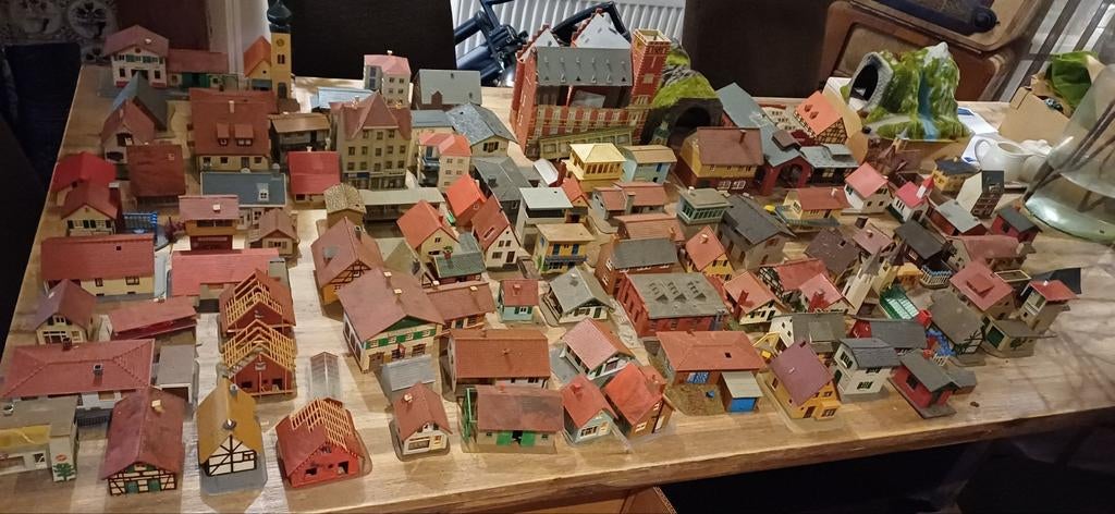 Modelspoor huisjes, Hobby en Vrije tijd, Modeltreinen | H0, Gebruikt, Gelijkstroom of Wisselstroom, Brug, Tunnel of Gebouw, Ophalen