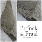 Stoere shabby linnen doek 45 x 45 cm. Nr.1 *Pronck & Praal*, Huis en Inrichting, Nieuw, Ophalen of Verzenden