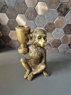 Kandelaar in vorm van aap, Ophalen of Verzenden, Zo goed als nieuw, Overige materialen, Minder dan 25 cm