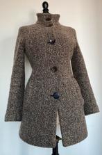 Mohair wollen mantel lange jas maat 38 40 M wol bruin taupe, Kleding | Dames, Ophalen of Verzenden, Zo goed als nieuw, Maat 38/40 (M)