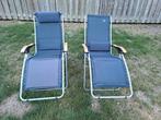 2 Relaxstoelen met kussen, Caravans en Kamperen, Ophalen, Zo goed als nieuw, Campingstoel
