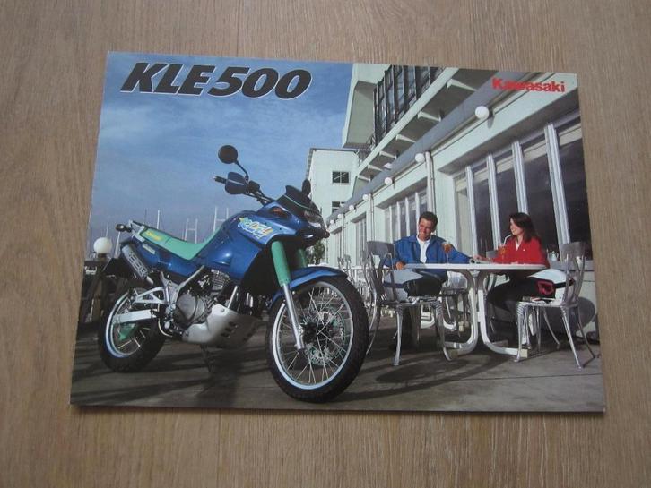Kawasaki KLE 500 brochure folder 1992 ?, Motoren, Handleidingen en Instructieboekjes, Kawasaki, Ophalen of Verzenden