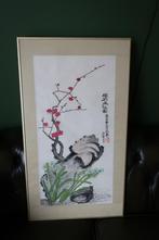 zijde japan schilderij maan van kute - Qian Xiaoyun Shao Sta, Antiek en Kunst, Kunst | Niet-Westerse kunst, Ophalen of Verzenden
