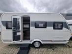 Hobby De Luxe 455 UF 2023 Mover/Fietsenrek, Caravans en Kamperen, Caravans, Rondzit, Hobby, Bedrijf, Schokbreker