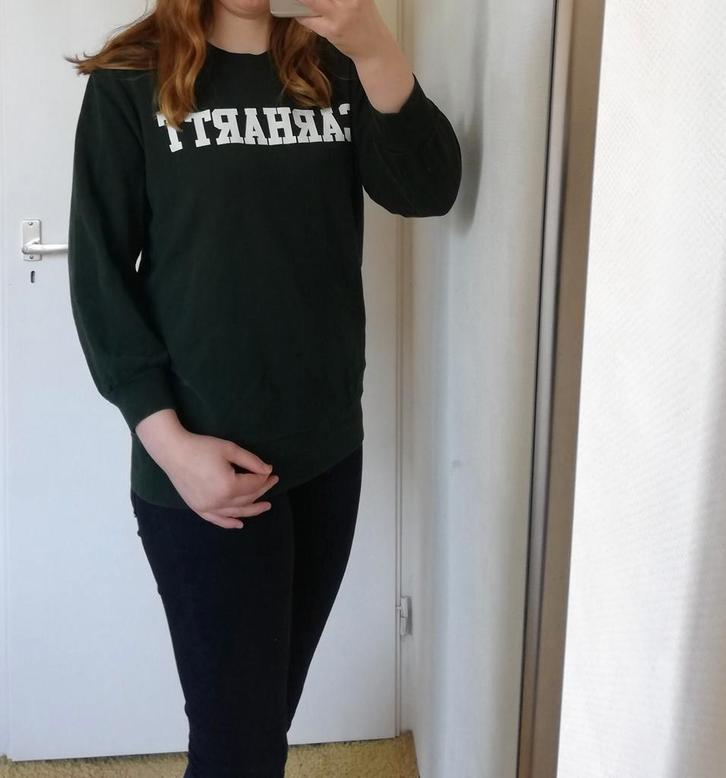 Trui Carhartt college sweat groen Maat S/36, Kleding | Dames, Truien en Vesten, Zo goed als nieuw, Maat 36 (S), Groen, Ophalen of Verzenden