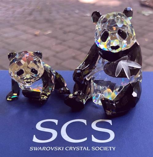 Swarovski Panda moeder en baby incl.doos & certificaat, Verzamelen, Swarovski, Nieuw, Ophalen of Verzenden