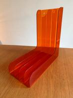 Vintage LP houder platenhouder platenbak - oranje 70s design, Verzamelen, Retro, Ophalen of Verzenden, Huis en Inrichting