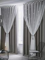 2x Nieuwe Gordijnen 132x160, 100 tot 150 cm, Nieuw, Ophalen of Verzenden, Grijs