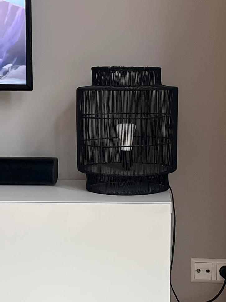 Mooie Karwei Lamp - Zwart, Huis en Inrichting, Lampen | Tafellampen, Zo goed als nieuw, Minder dan 50 cm, Metaal, Ophalen of Verzenden