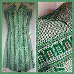 72. Vintage jurk mt 44, Kleding | Dames, Jurken, Groen, Gedragen, Maat 42/44 (L), Vintage