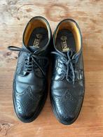 Van Lier Brogues zwart maat 8,5 (=42,5) zeer netjes vintage, Gedragen, Van Lier, Ophalen of Verzenden, Veterschoenen