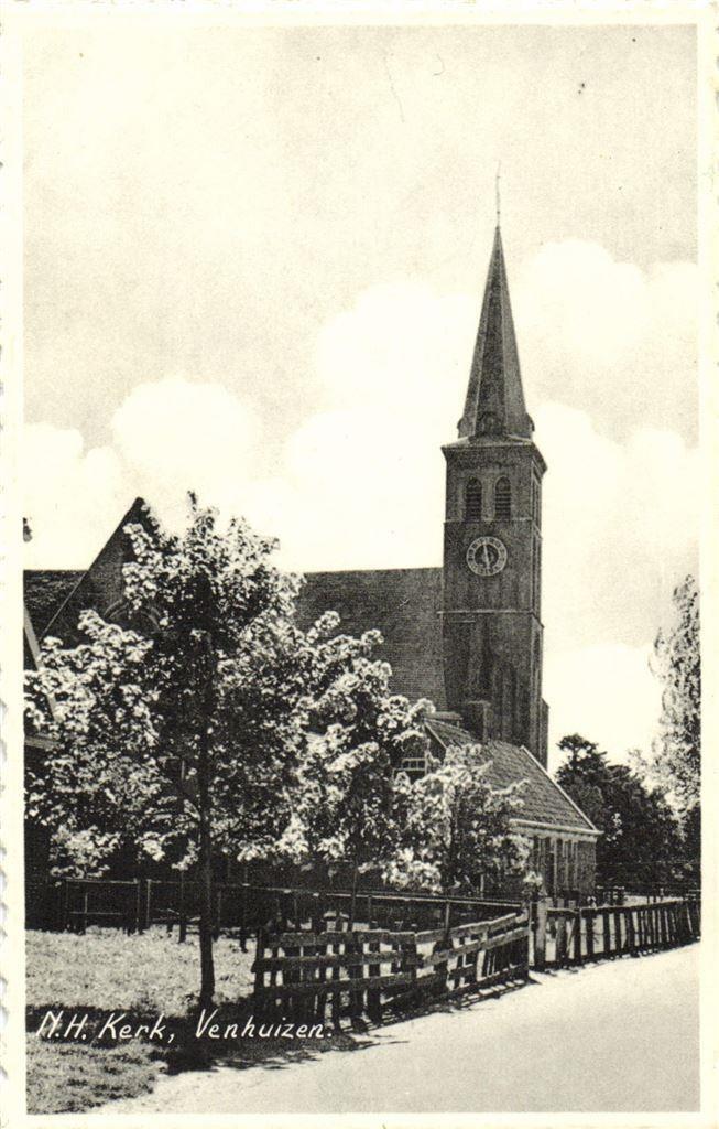 N.H. Kerk, Venhuizen. - ongelopen, Verzamelen, Ansichtkaarten | Nederland, Ongelopen, Noord-Brabant, Voor 1920, Ophalen of Verzenden