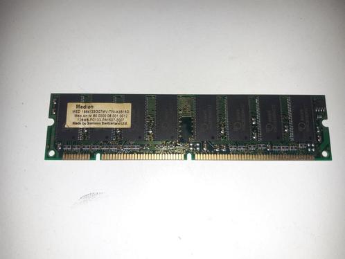 SD-RAM memory 128MB 168-pin PC-133U non-ECC Medion, Computers en Software, RAM geheugen, Gebruikt, Desktop, 1 GB of minder, Overige soorten