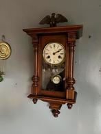 Junghans Antieke Oude Houten Hangklok Klok Wandklok Adelaar, Antiek en Kunst, Antiek | Klokken, Ophalen of Verzenden