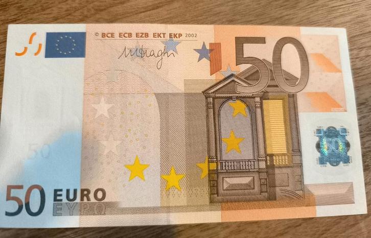 50€ bankbiljet van 2002 handtekening Draghi ZELDZAAM, Postzegels en Munten, Bankbiljetten | Europa | Eurobiljetten, Los biljet