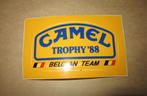 Camel Trophy'88 sticker Belgian team, Verzenden, Nieuw, Auto's