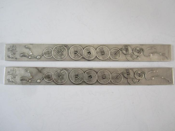 Antieke presse- papier set tibet zilver ( miao zilver) #1766, Antiek en Kunst, Kunst | Niet-Westerse kunst, Ophalen of Verzenden