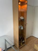 Vitrinekast inclusief verlichting met glazen deur, Huis en Inrichting, Kasten | Vitrinekasten, Ophalen, Minder dan 50 cm, 200 cm of meer