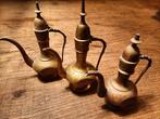 3 vintage Turkse thee/koffie potten. Messing., Antiek en Kunst, Ophalen