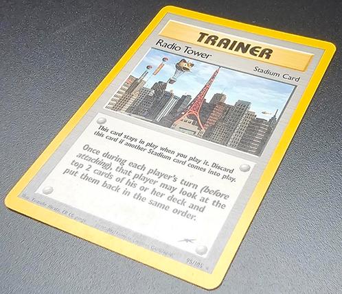 Pokémon Kaart Neo Destiny Radio Tower 95/105 NDE 95, Hobby en Vrije tijd, Verzamelkaartspellen | Pokémon, Zo goed als nieuw, Losse kaart