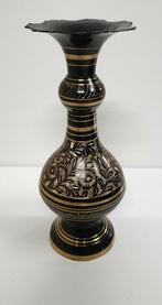 1719)Antiek bronzen sier vaas uit India en met hand bewerkt, Antiek en Kunst, Antiek | Vazen, Ophalen of Verzenden
