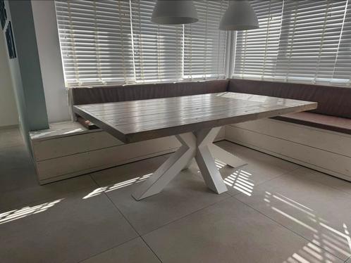 Eettafel (steigerhoutenblad + poot), Huis en Inrichting, Tafels | Eettafels, Nieuw, 100 tot 150 cm, 200 cm of meer, Vijf personen of meer