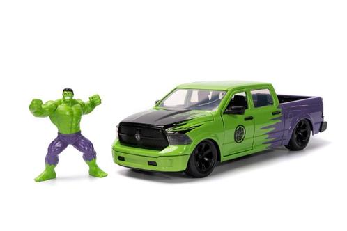 Dodge RAM The Hulk 1:24 inclusief figuurtje, Hobby en Vrije tijd, Modelauto's | 1:24, Nieuw, Auto, Jada, Ophalen of Verzenden