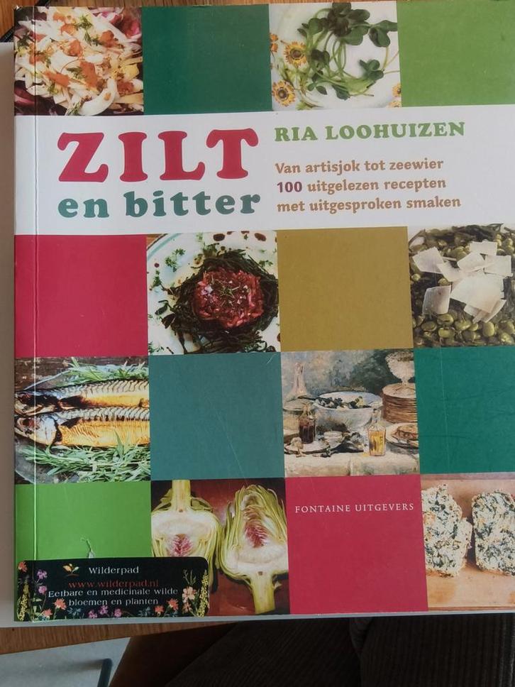 Zilt en Bitter - Ria Loohuizen Kookboek, Boeken, Kookboeken, Zo goed als nieuw, Voorgerechten en Soepen, Hoofdgerechten, Tapas, Hapjes en Dim Sum