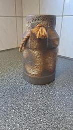 Vintage kan vaas met touw, Gebruikt, Overige kleuren, Ophalen of Verzenden, Onbekend
