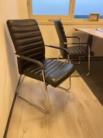 Mooie set van 4 zwarte bureaustoelen, Ophalen, Gebruikt, Zwart, Bureaustoel