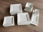 Xenos servies wit vierkant 8 delig, Huis en Inrichting, Keuken | Servies, Ophalen, Zo goed als nieuw, Bord(en), Overige stijlen