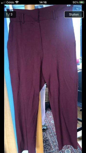 mooie bordeaauxrode zomerbroek H&M 40/42 nieuw beschikbaar voor biedingen