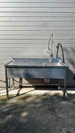 Rvs spoelbak met spoelkraan compleet 150x70 cm, Ophalen, A, Minder dan 100 cm, 25 tot 50 cm