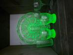 Verzameling uranium glas Anna groen., Ophalen of Verzenden
