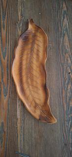 Houten Blad Decoratie Schaal, Huis en Inrichting, Schaal, Ophalen of Verzenden, Zo goed als nieuw, Overige vormen