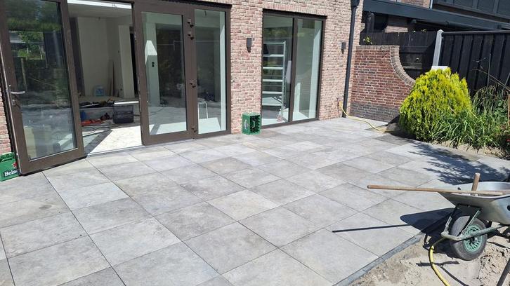 Ruim 40m2 chinees hardsteen tuin tegels zelf verwijderen!, Tuin en Terras, Tegels en Klinkers, Gebruikt, Terrastegels, Natuursteen