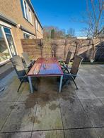 Tuinset met 4 stoelen en kussens, Ophalen of Verzenden, Gebruikt, Tuinset