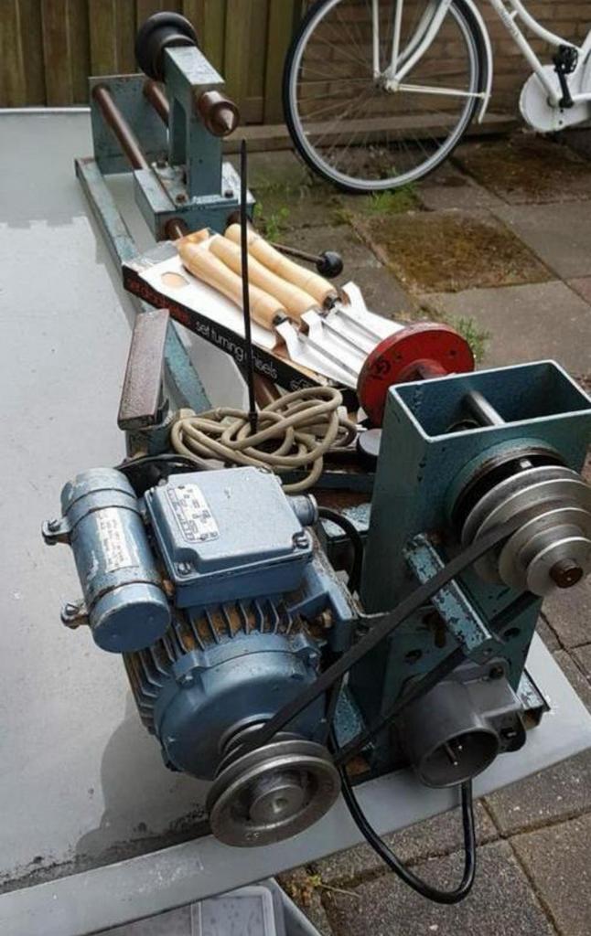 Aangeboden houten draaibank, Doe-het-zelf en Verbouw, Draaibanken, Zo goed als nieuw, Minder dan 500 mm, Ophalen of Verzenden