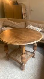 Mooie ronde rotan salontafel, Huis en Inrichting, Rond, Zo goed als nieuw, Minder dan 50 cm, 50 tot 100 cm