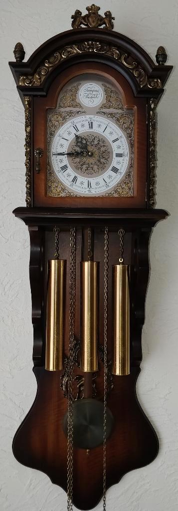 Staartklok met westminster slagwerk, Antiek en Kunst, Antiek | Klokken, Ophalen