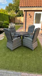 4 Qopps Manhattan verstelbare tuinstoelen, 4 zitplaatsen, Ophalen of Verzenden, Zo goed als nieuw, Wicker