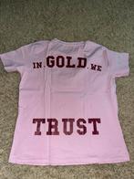 In Gold We Trust T-shirt Roze XS, Ophalen of Verzenden, Zo goed als nieuw, Korte mouw, Roze