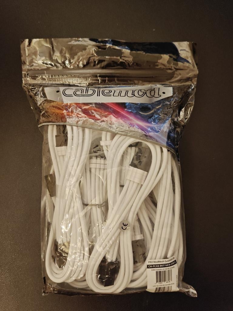 CableMod PRO ModMesh Extension Kit - Wit, Computers en Software, Pc- en Netwerkkabels, Ophalen of Verzenden, Nieuw