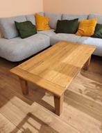 Houten salontafel, Huis en Inrichting, Tafels | Salontafels, Ophalen, Gebruikt, 100 tot 150 cm, Eikenhout