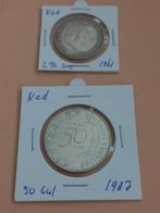 Nederlandse 2,5 en 50 Gulden zilver ONDER SPOTPRIJS, Koningin Juliana, Zilver, 2½ gulden, Verzenden
