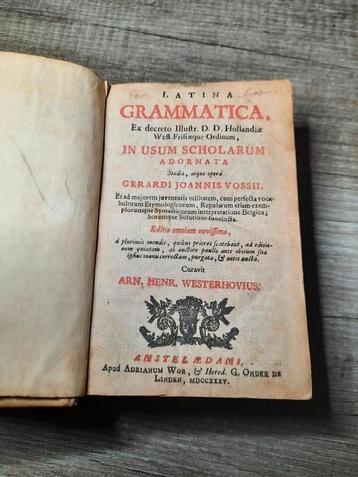 latina Grammatica 1682 1735 Gerardi Joannis Vossli beschikbaar voor biedingen